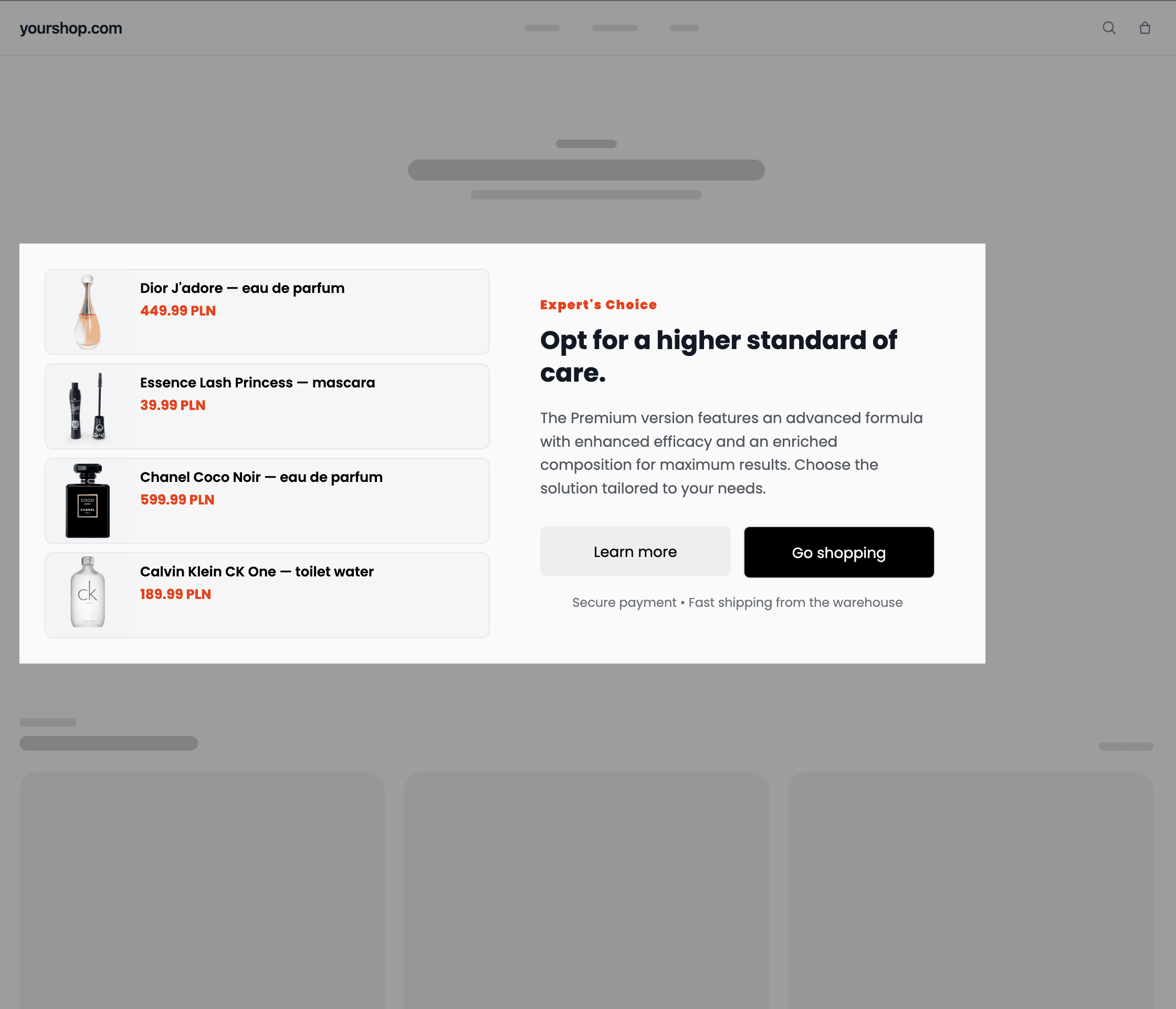 Communication design prepared by artificial intelligence in DropUI, screen 4 of 8