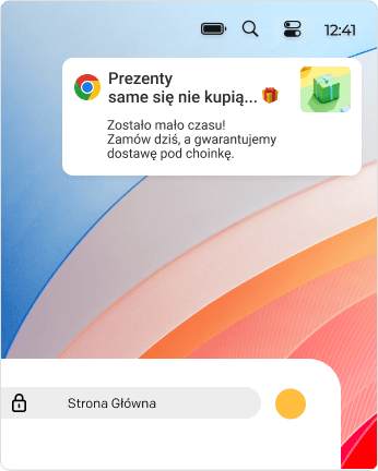 Przykład powiadomienia Web Push