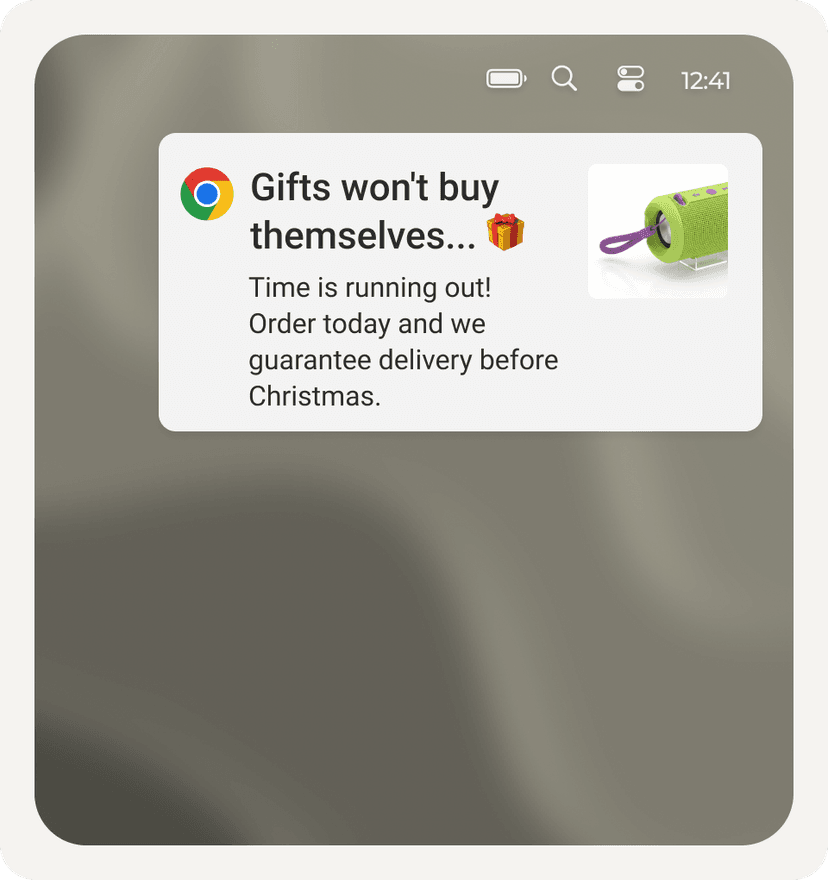 Exemplo de notificação Web Push