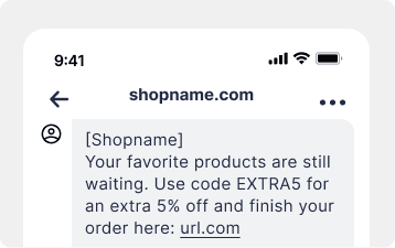 Example of an SMS signup