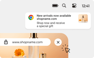 Example of communication after leaving the store
