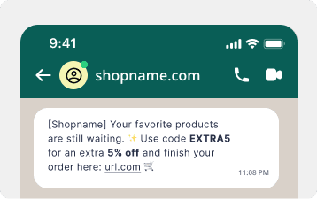 Example of a WhatsApp signup