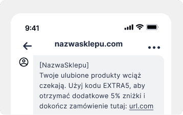 Przykład zapisu do komunikacji SMS