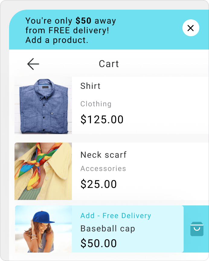 Scenario preview: free shipping threshold
