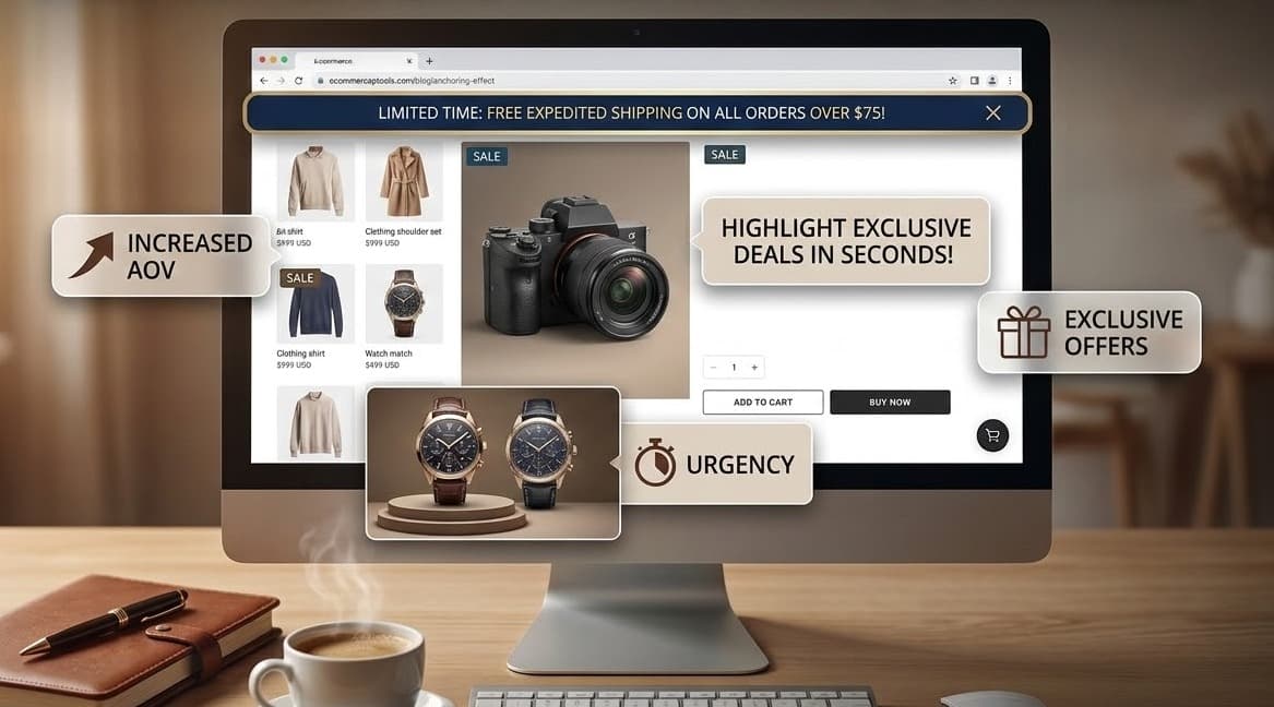 Efekt zakotwiczenia ceny (Anchoring) w paskach promocyjnych e-commerce - jak działa psychologia cen