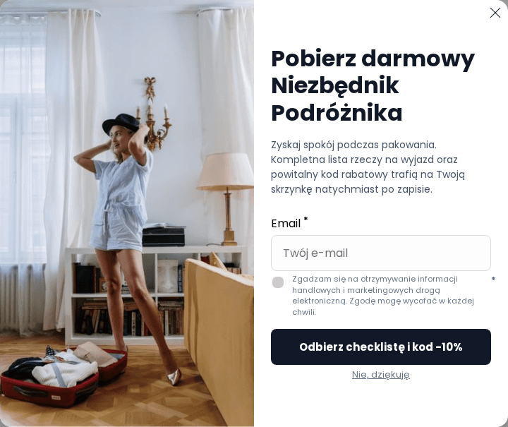 Podgląd kampanii: Niezbędnik Podróżnika: Zapis na newsletter