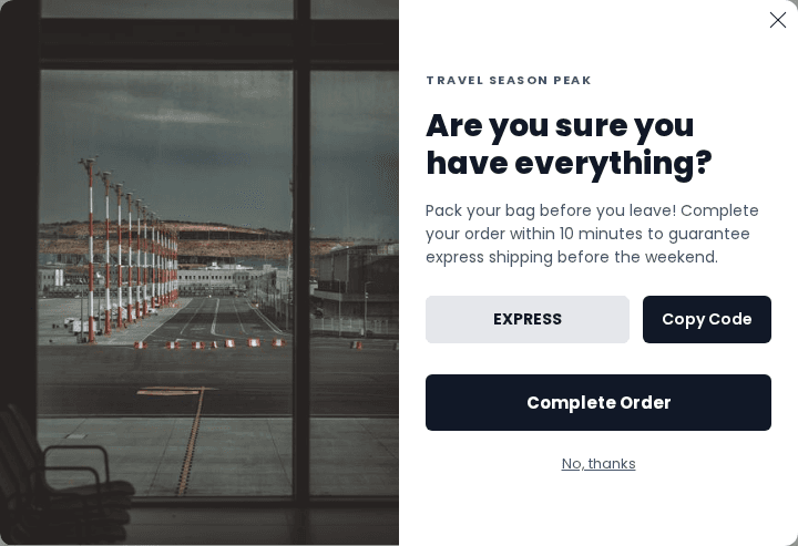 Campaign preview: Travel Season: Last chance cart recovery