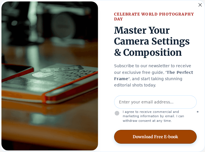Campaign preview: World Photography Day newsletter guide embed
