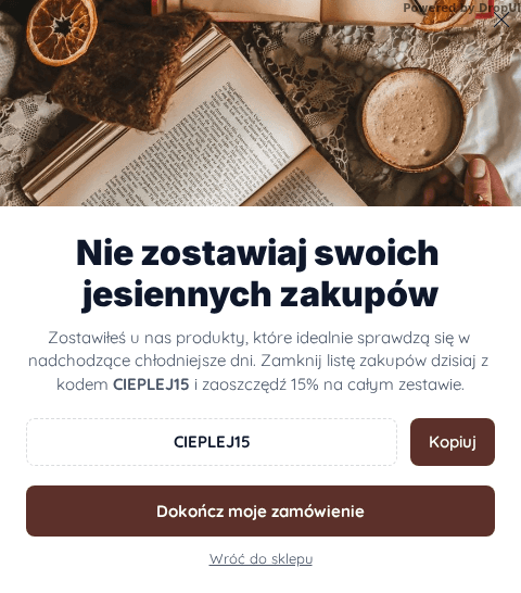 Podgląd kampanii: Jesienny reset: Popup odzyskiwania koszyka dla wracających