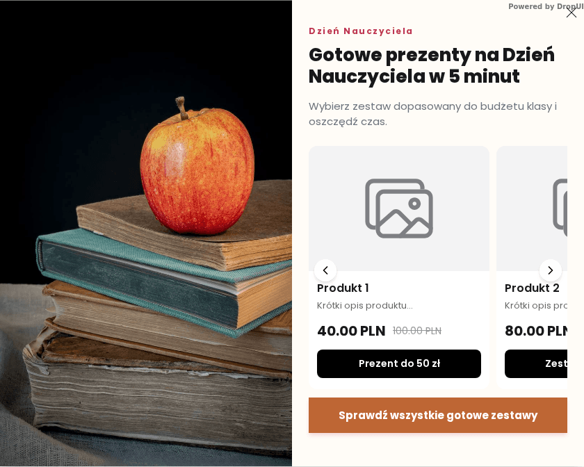 Podgląd kampanii: Gotowe zestawy na Dzień Nauczyciela