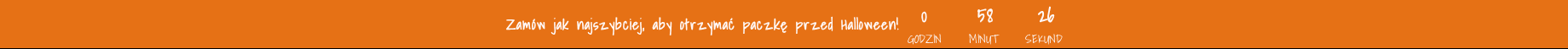 Podgląd kampanii: Pasek odliczający czas do ostatniej dostawy na Halloween