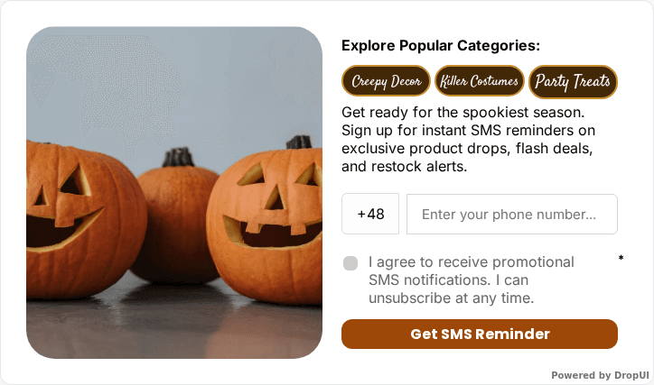 Campaign preview: Store embed: Quick Halloween shopping guide and categories