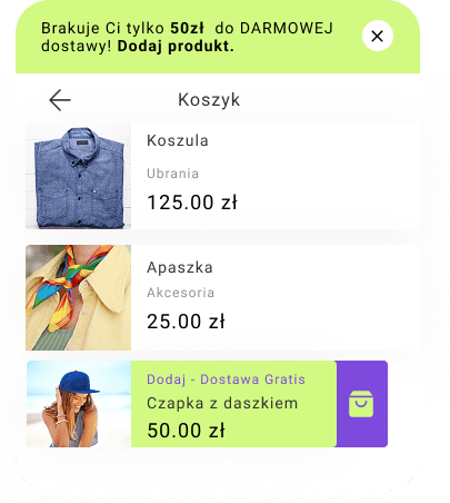 Przykład paska w sklepie