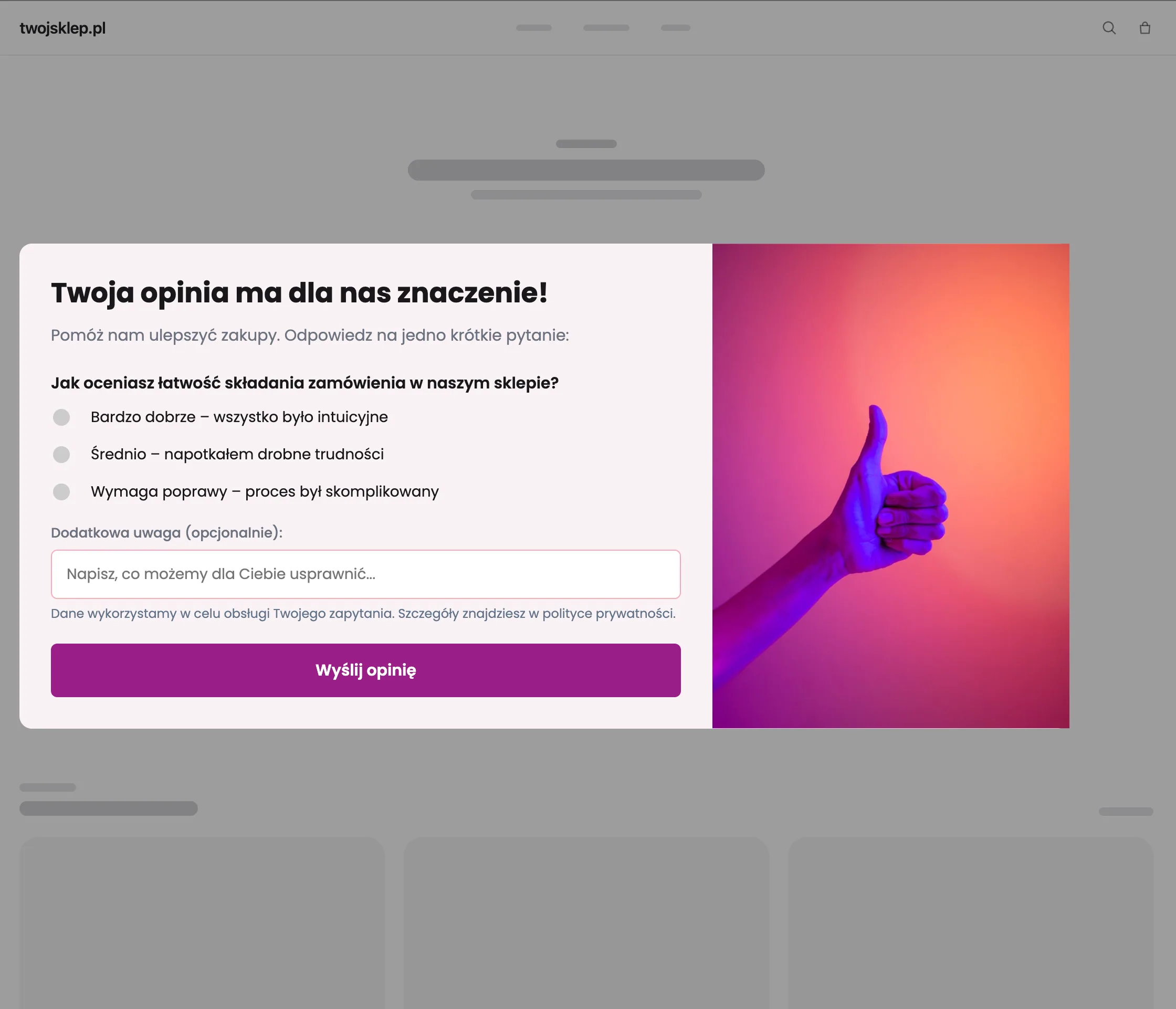 Przykład kampanii przygotowanej z AI w DropUI, ekran 8 z 8