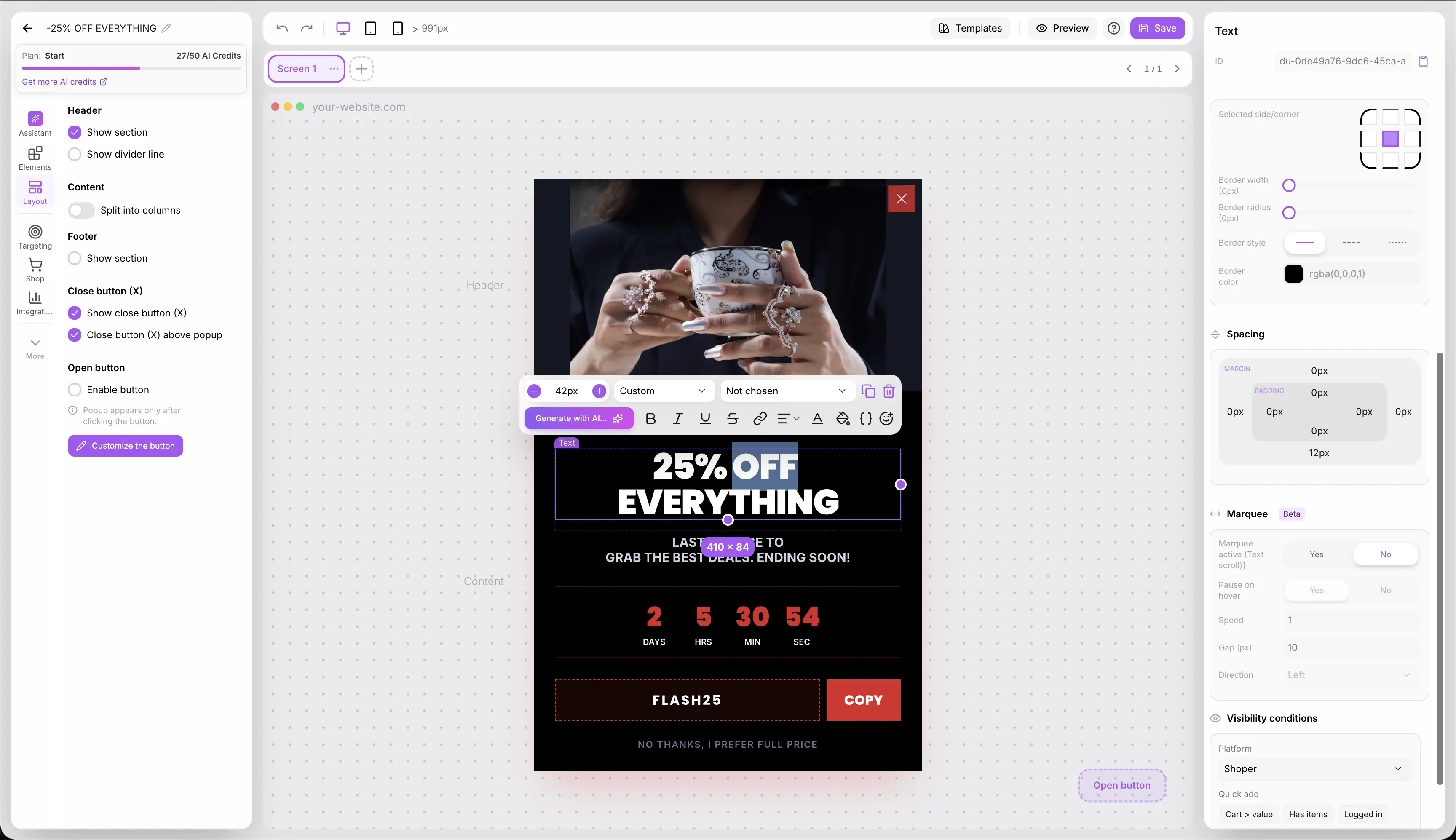 Builder - campaign creation 2