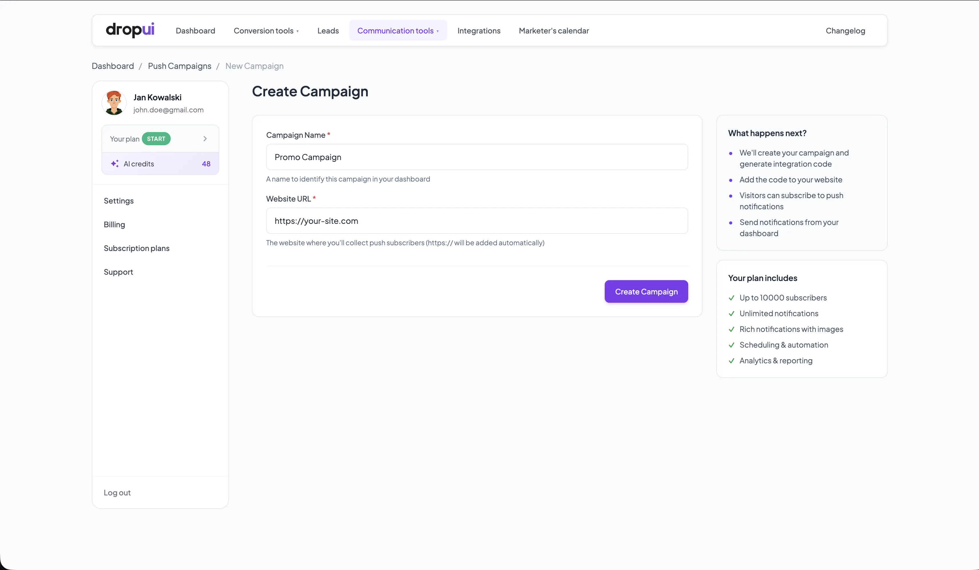 Collecting subscribers 1